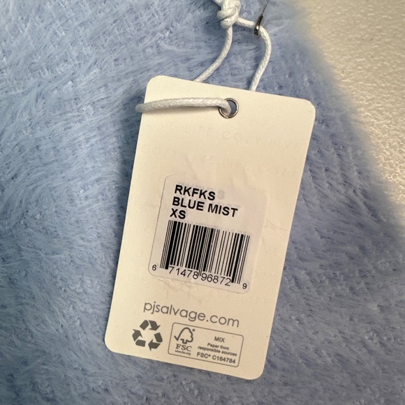 PJ Salvage Cozy Blue Fleece Shorts - Picture 3 of 5